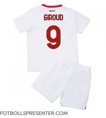 AC Milan Olivier Giroud #9 Bortatröja Barn 2022-23 Kortärmad (+ korta byxor)